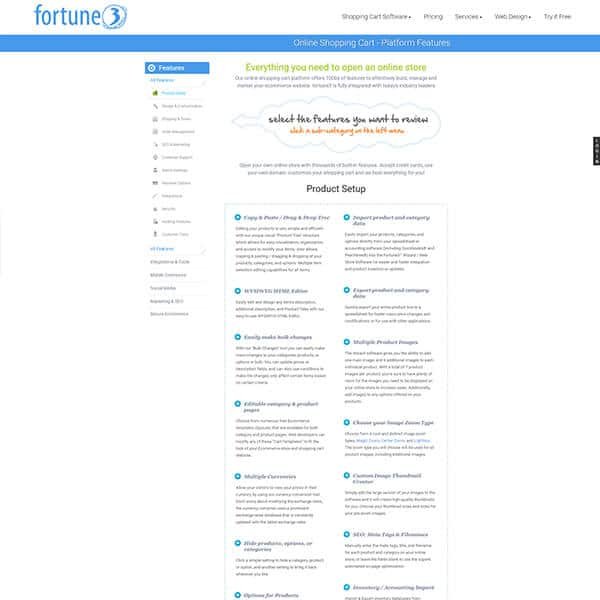 Fortune3.com Feature Page Screenshot