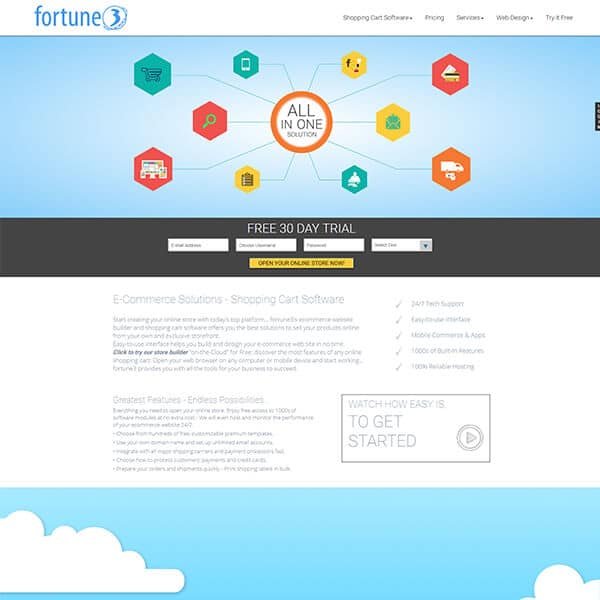 Fortune3.com Home Page Screenshot