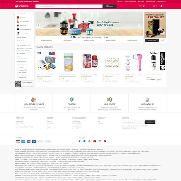 Snapdeal.com Home Page Screenshot