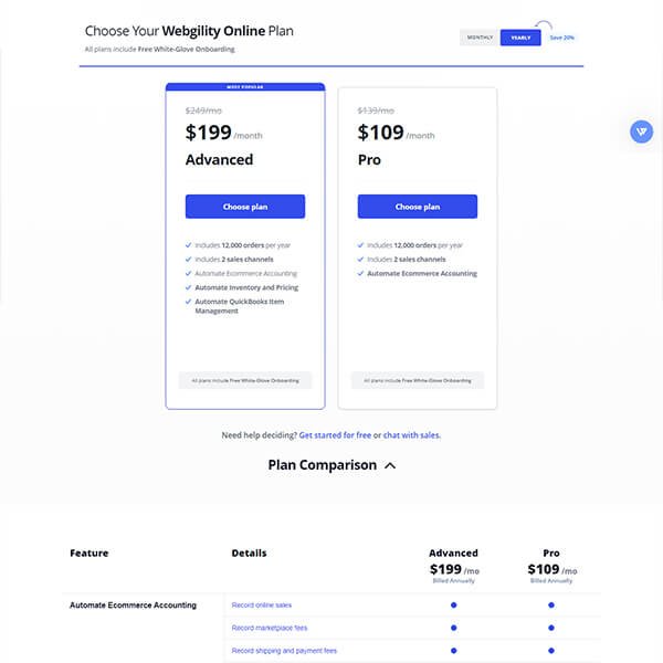 webgility-pricing