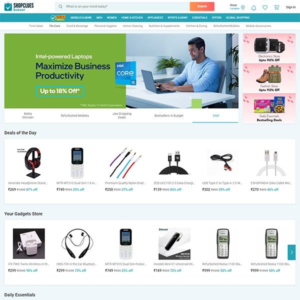shopclues-homepage