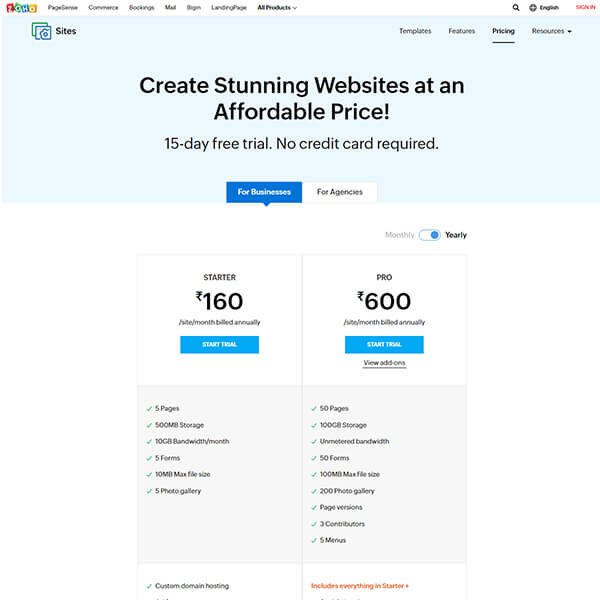 zoho-sites-pricing