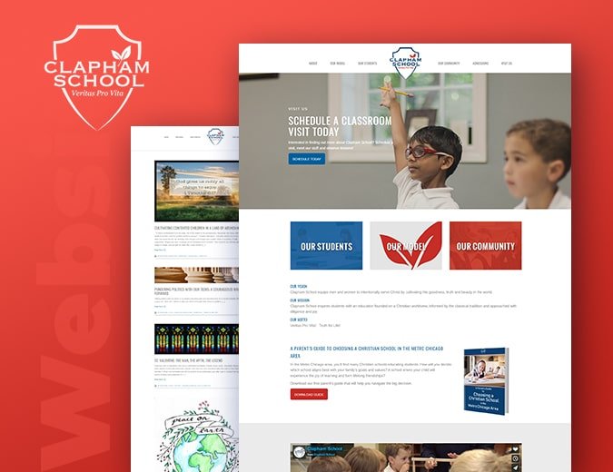 Clapham School Website Screenshot