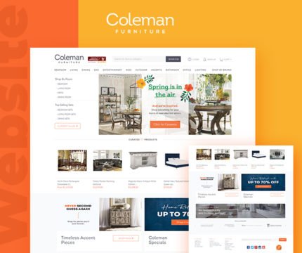 Coleman Furniture Website Screenshot