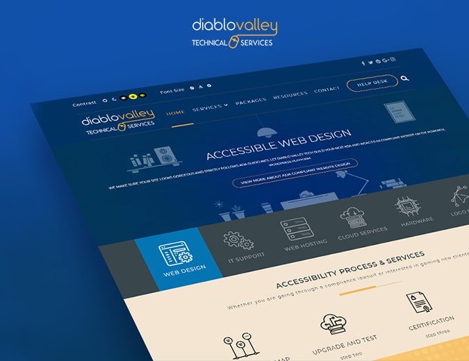 Diablo Valley Tech Website Screen