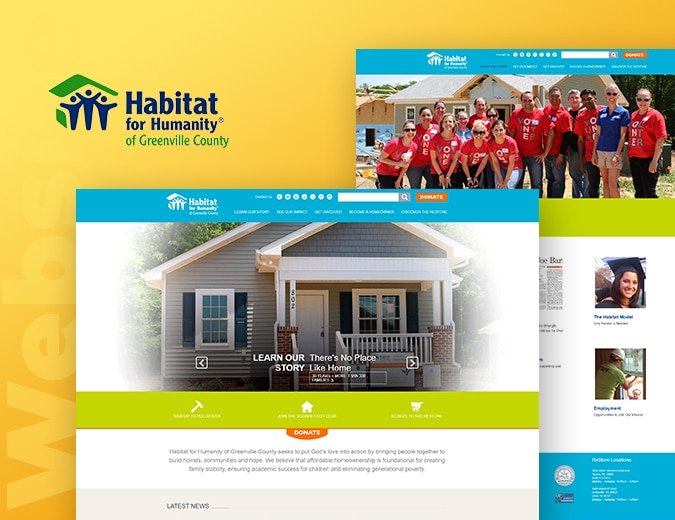 Habitat of Humanity for Greenville county Website Screenshot
