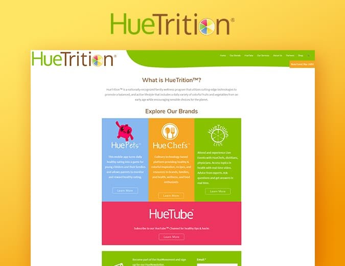 Huetrition Website Screenshot