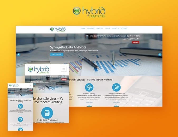 Hybrid Payments Website Screenshot