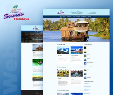 Sounav Holidays Website Screesnhot
