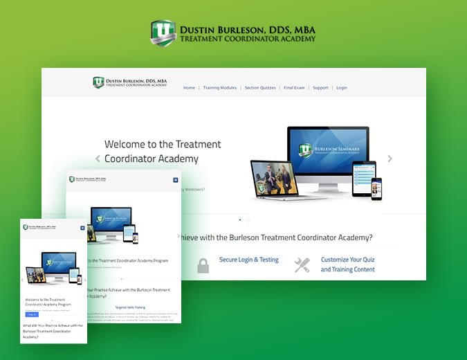 Treatment Coordinator Academy Website Screenshot