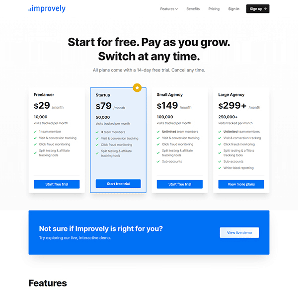 improvely-pricing
